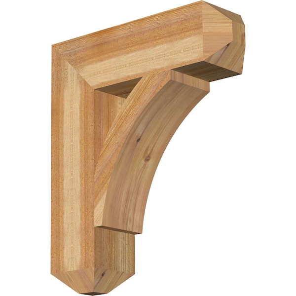 Ekena Millwork Thorton Craftsman Rough Sawn Bracket, Western Red Cedar, 6"W x 22"D x 26"H BKT06X22X26THR04RWR - main
